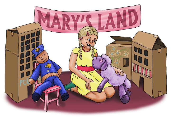 Mary's land (Maryland) had a little lamb and a napping police (Annapolis) officer.